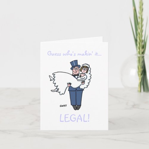 Funny Attorney Lawyers Wedding Save The Date Announcement