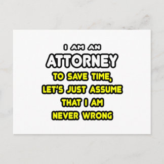 Funny Attorney T-Shirts and Gifts Postcard