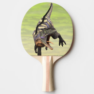 Funny Aucasaurus Roaring Prehistoric Dino Art Ping Pong Paddle