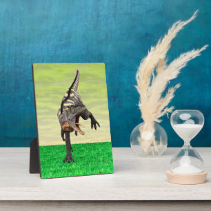 Funny Aucasaurus Roaring Prehistoric Dino Art Plaque