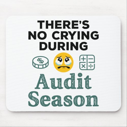 Funny Auditor No Crying During Audit Season Mouse Pad