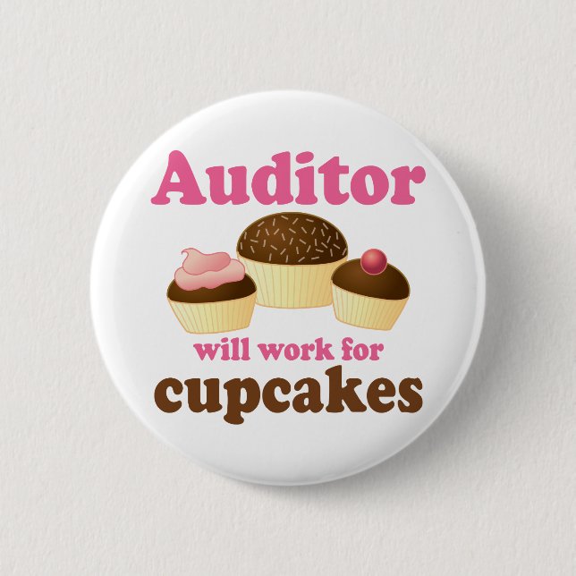 Funny Auditor Pinback Button (Front)