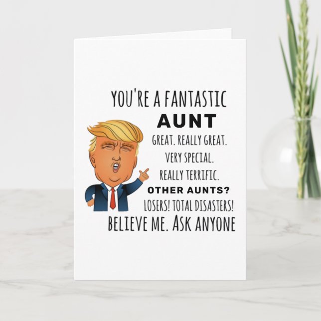 Funny Aunt Birthday Best Gift Card (Front)