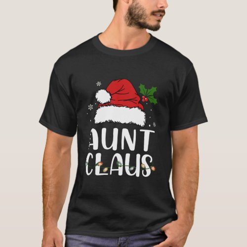 Funny Aunt Claus Christmas T_Shirt Pajamas Santa G