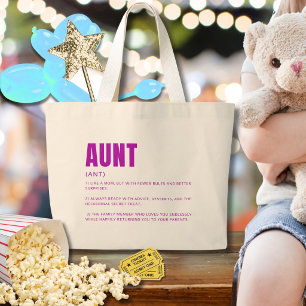Funny Aunt Definition Large Tote Bag