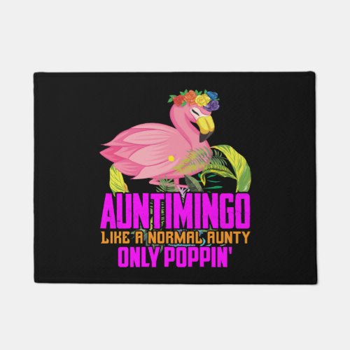 Funny Aunt Flamingo Auntimingo Normal Auntie Poppi Doormat