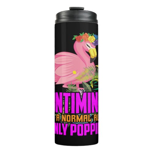 Funny Aunt Flamingo Auntimingo Normal Auntie Poppi Thermal Tumbler