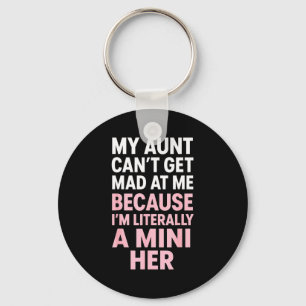 Funny Aunt Niece Mini Her Matching Family Quote  Keychain