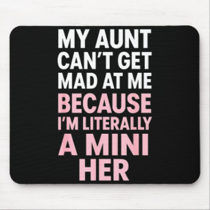 Funny Aunt Niece Mini Her Matching Family Quote  Mouse Pad