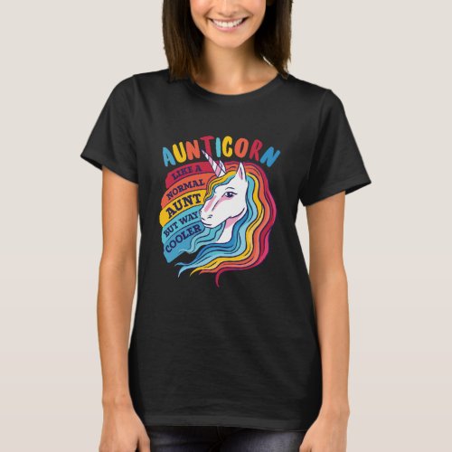 Funny Aunticorn Cute Unicorn Aunt Auntie T_Shirt