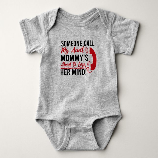  Funny Auntie Baby, Aunt, Baby Saying, Gift New Bodysuit (Front)