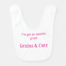 Funny Auntie Baby Bib