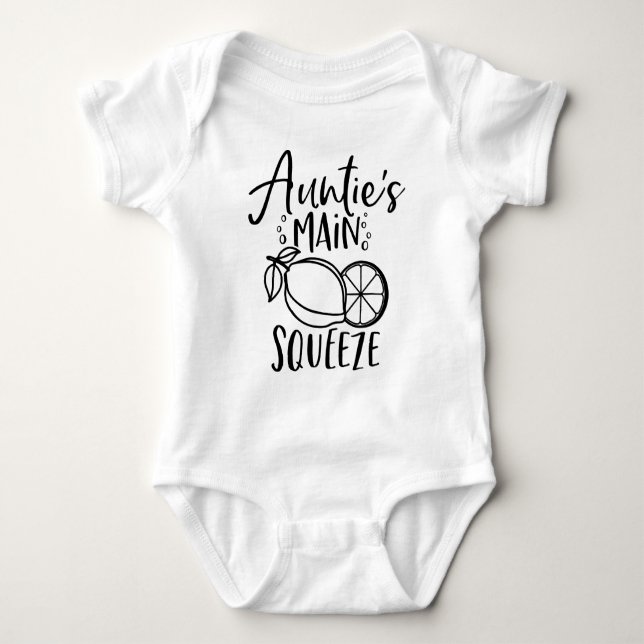 Funny Auntie baby Pregnancy Reveal Kids Auntie Baby Bodysuit (Front)