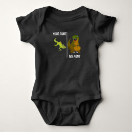 Funny Auntie Dinosaur Lizard Dino Cool Aunt Baby Bodysuit