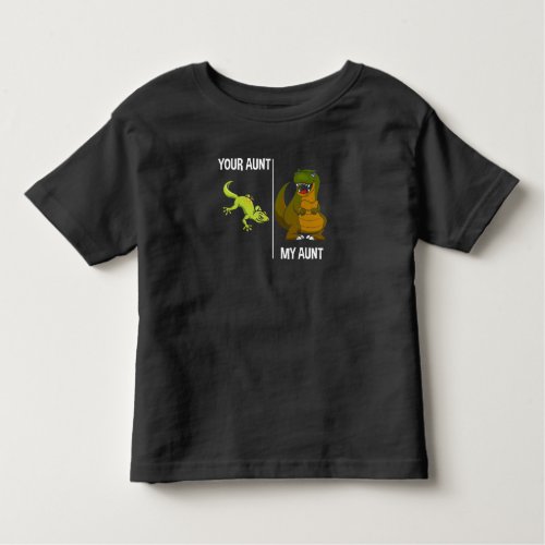 Funny Auntie Dinosaur Lizard Dino Cool Aunt Toddler T_shirt