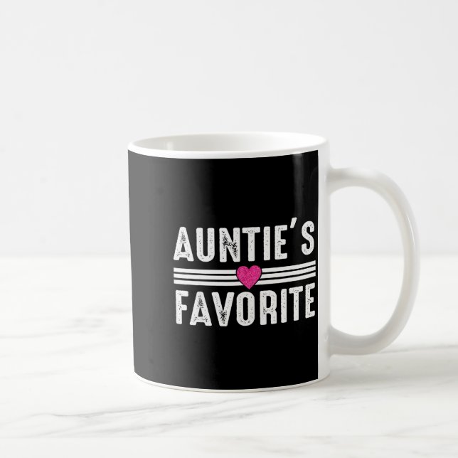 Funny Auntie'ss Favorite Son Daughter I'm Auntie's Coffee Mug (Right)