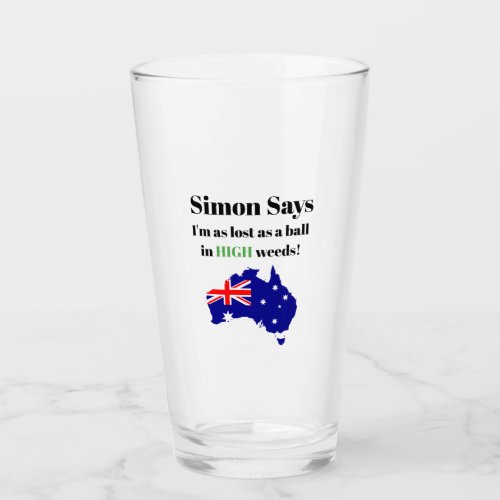 Funny Aussie Saying Glass