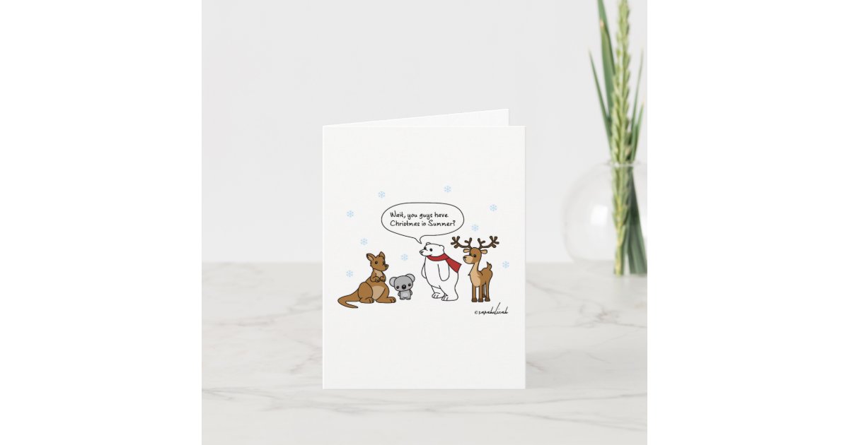 Funny Australian Christmas In Summer Card Zazzle — free download
