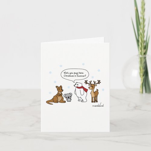 Funny Australian Christmas In Summer Card