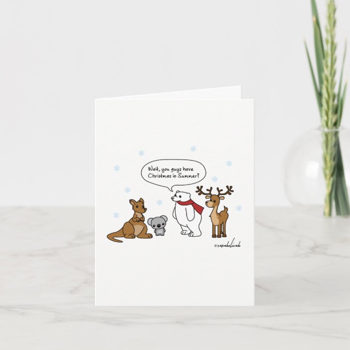 Funny Australian Christmas In Summer Card — free download