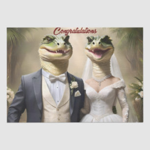 Funny Australian Crocodile Wedding, Tissue Paper