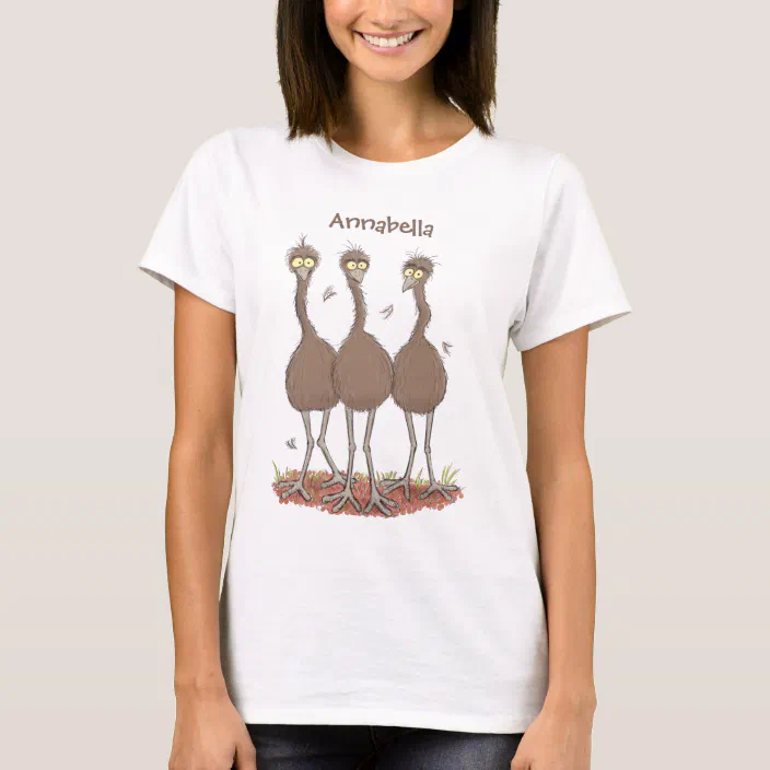 Love Emu Emoji Tee Shirt Design for Men and Women Emu Cool Tshirt
