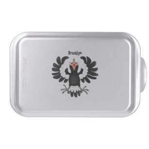 Funny Australian magpie cartoon illustration Cake Pan