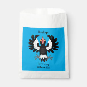 Funny Australian magpie cartoon illustration Favor Bag
