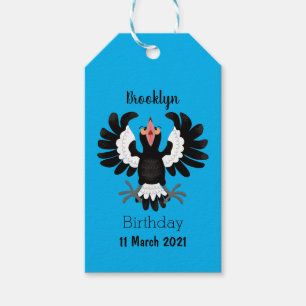 Funny Australian magpie cartoon illustration Gift Tags