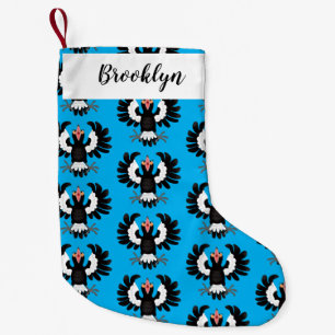 Funny Australian magpie cartoon illustration Small Christmas Stocking