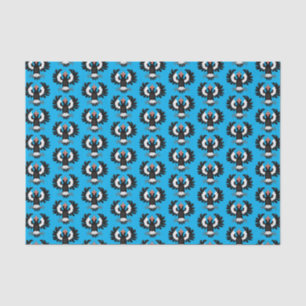 Funny Australian magpie cartoon illustration  Tissue Paper