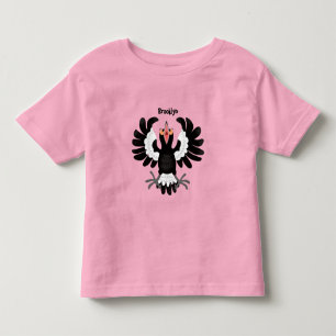 Funny Australian magpie cartoon illustration  Toddler T-shirt