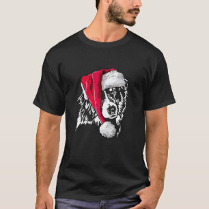 Funny Australian Shepherd Aussie Santa Christmas d T-Shirt