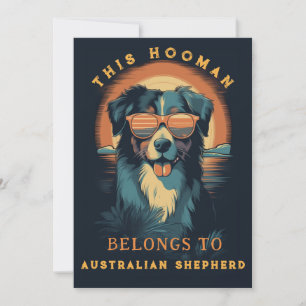 Funny Australian Shepherd Dog Parent Personalized Announcement