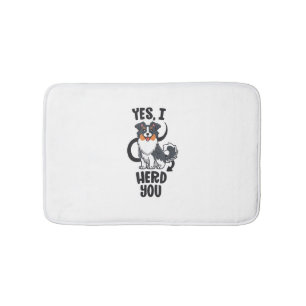 Funny Australian Shepherd Mom Gifts Aussie Yes I H Bath Mat