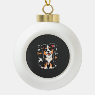 Funny Australian Shepherd Mom Gifts Aussie Yes I H Ceramic Ball Christmas Ornament