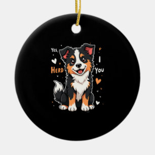 Funny Australian Shepherd Mom Gifts Aussie Yes I H Ceramic Ornament
