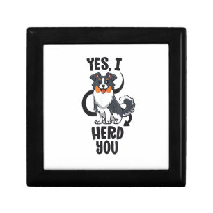 Funny Australian Shepherd Mom Gifts Aussie Yes I H Gift Box