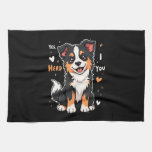 Funny Australian Shepherd Mom Gifts Aussie Yes I H Kitchen Towel