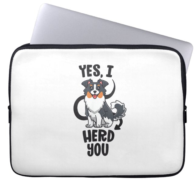 Funny Australian Shepherd Mom Gifts Aussie Yes I H Laptop Sleeve (Front)