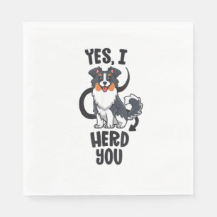 Funny Australian Shepherd Mom Gifts Aussie Yes I H Napkins