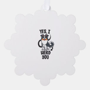 Funny Australian Shepherd Mom Gifts Aussie Yes I H Ornament Card