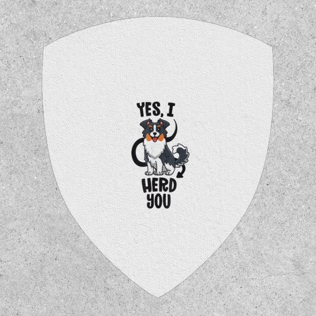 Funny Australian Shepherd Mom Gifts Aussie Yes I H Patch (Front)