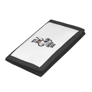Funny Australian Shepherd Mom Gifts Aussie Yes I H Tri-fold Wallet