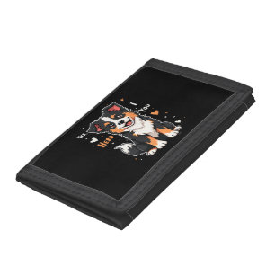 Funny Australian Shepherd Mom Gifts Aussie Yes I H Tri-fold Wallet