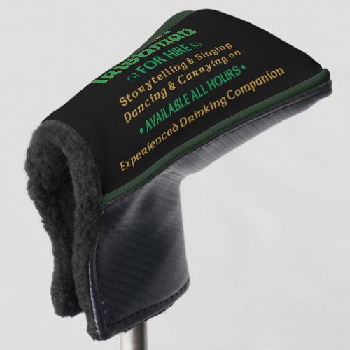 Funny Authentic Irishman For Hire Golf Head Cover