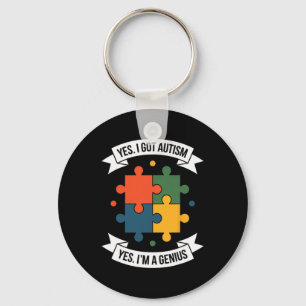 Funny Autism Awareness Kids Autistic Puzzle Autism Keychain