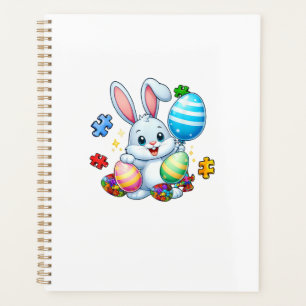 Funny Autism Awareness Puzzle Easter Bunny Eggs Ki Planner