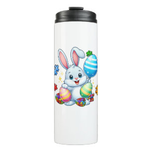 Funny Autism Awareness Puzzle Easter Bunny Eggs Ki Thermal Tumbler
