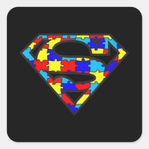 Funny Autism Awareness Superhero T-Shirt170 Square Sticker